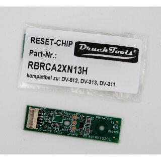 Drucktools Developer-Unit Reset Chip für KonicaMinolta DV-313, DV-512, DV-619 CMYK Größe 50mm x13mm