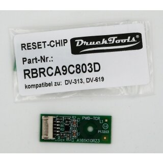 Drucktools Developer-Unit Reset Chip für KonicaMinolta DV-313, DV-512, DV-619 CMYK Größe 33mm x13mm