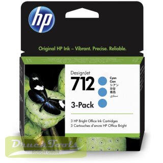 Original Tintenpatrone cyan MultiPack 3ED77A / 712