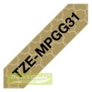 Original DirectLabel schwarz auf gold Laminat TZ-EMPGG31