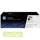 Original Tonerkartusche schwarz Doppelpack CB436AD / 36A
