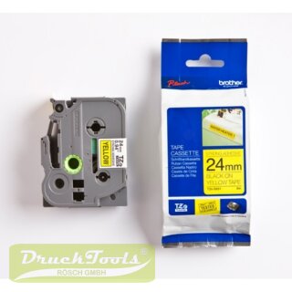 Original DirectLabel schwarz auf gelb extra stark Laminat TZE-S651