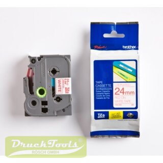 Original DirectLabel rot auf weiss Laminat TZE-252