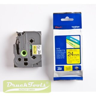 Original DirectLabel schwarz auf gelb Laminat TZE-651