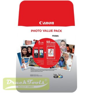 Original Druckkopfpatrone Multipack schwarz + color +50 Blatt Fotopapier 3712C004 / PG-560XL+CL-561XL