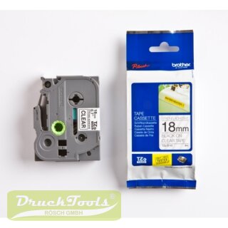 Original DirectLabel schwarz auf Transparent extra stark TZE-S141