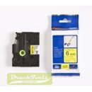 Original DirectLabel schwarz auf gelb Laminat TZE-FX611