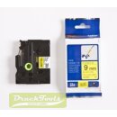 Original DirectLabel schwarz auf gelb Laminat TZE-FX621