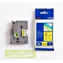 Original DirectLabel schwarz auf gelb Laminat TZE-621