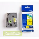 Original DirectLabel schwarz auf gelb Laminat TZE-641