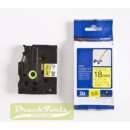 Original DirectLabel schwarz auf gelb Laminat TZE-FX641