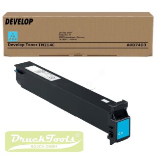 Original Toner cyan A0D74D3 / TN-214C
