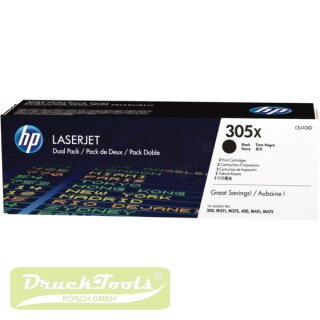 Original Tonerkartusche schwarz Doppelpack CE410XD / 305X