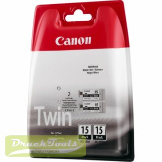 Original Tintenpatrone schwarz Doppelpack 8190A002 / BCI-15BK