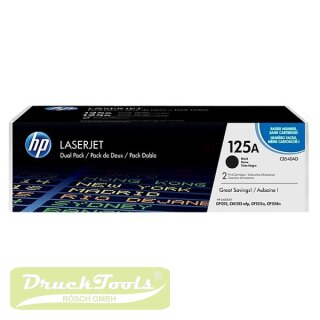 Original Tonerkartusche schwarz Doppelpack CB540AD / 125A