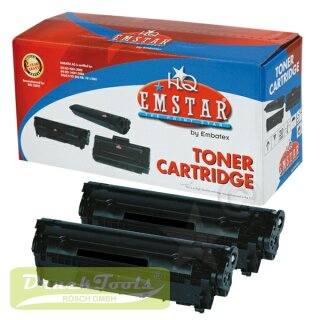 Alternativ Tonerkartusche schwarz Doppelpack Canon 7616A005 / 703 / HP Q2612A / 12A