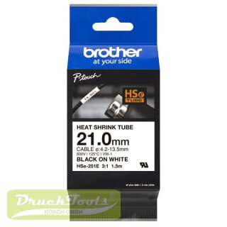 Original Heissschrumpfschlauch schwarz auf weiss HSE-251E